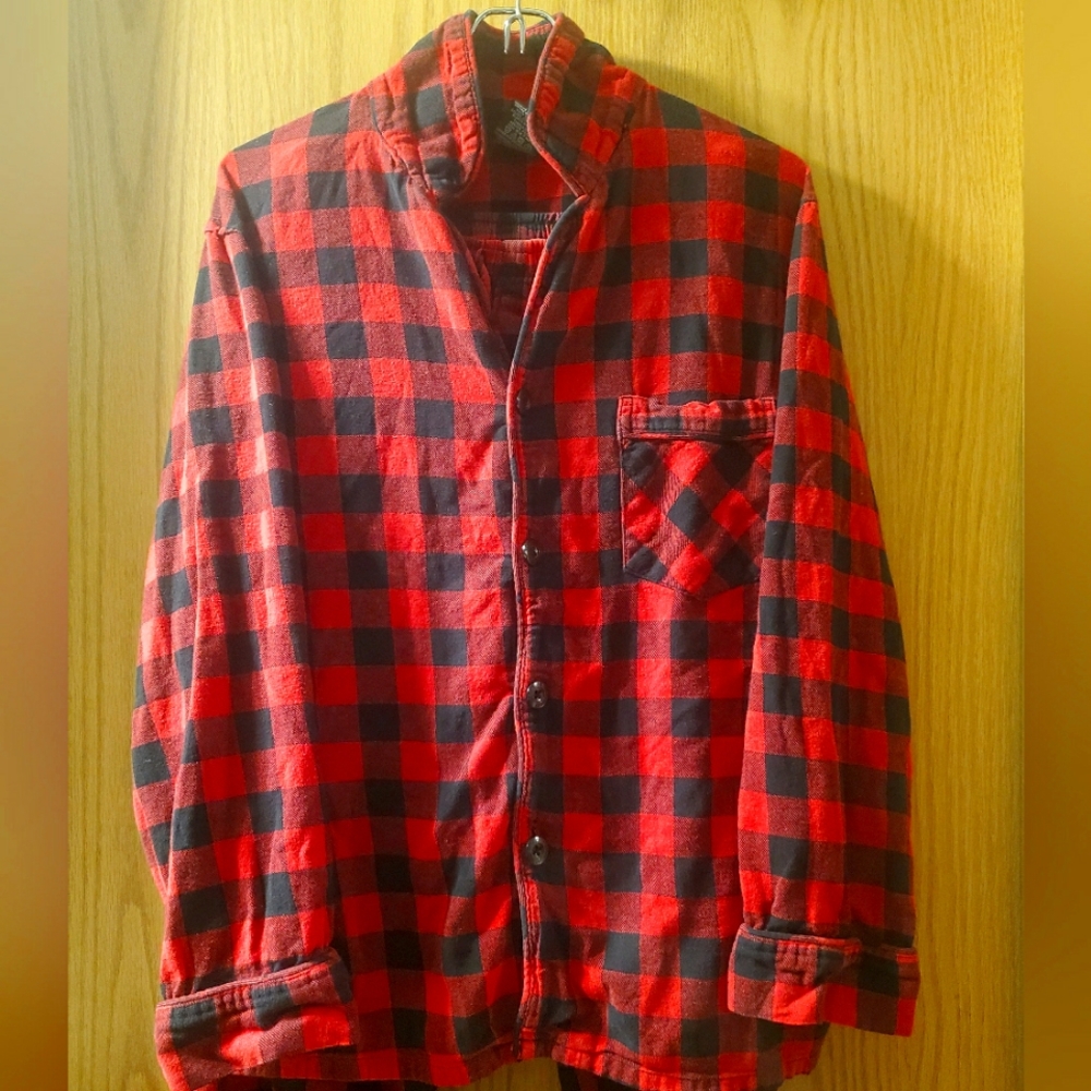 Hanes Plaid Women's Pajama Set; Red & Black